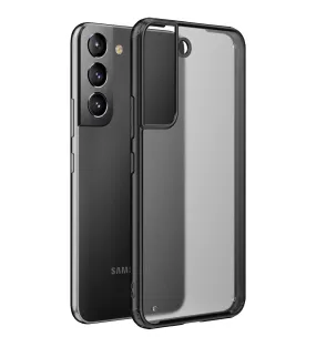 Rugged Frosted Semi Transparent PC Shock Proof Slim Back Cover for Samsung Galaxy S22  Plus 5G, 6.6 inch, Black