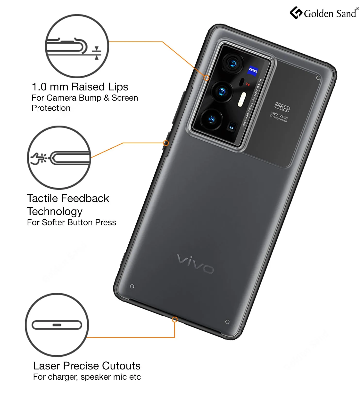 Rugged Frosted Semi Transparent PC Shock Proof Slim Back Cover for Vivo X70 Pro Plus, Vivo X70 Pro  [Not for Vivo X70 Pro], 6.78 inch, Black