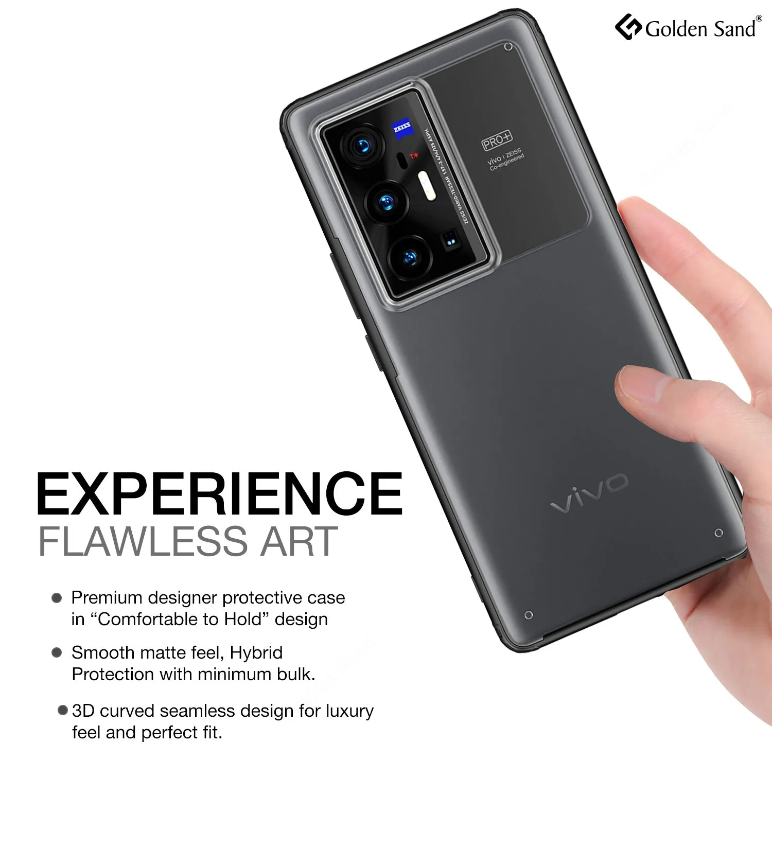 Rugged Frosted Semi Transparent PC Shock Proof Slim Back Cover for Vivo X70 Pro Plus, Vivo X70 Pro  [Not for Vivo X70 Pro], 6.78 inch, Black