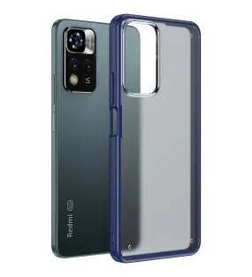 Rugged Frosted Semi Transparent PC Shock Proof Slim Back Cover for Xiaomi 11i, Xiaomi 11i HyperCharge 5G, 6.67 inch, Milkyway Blue