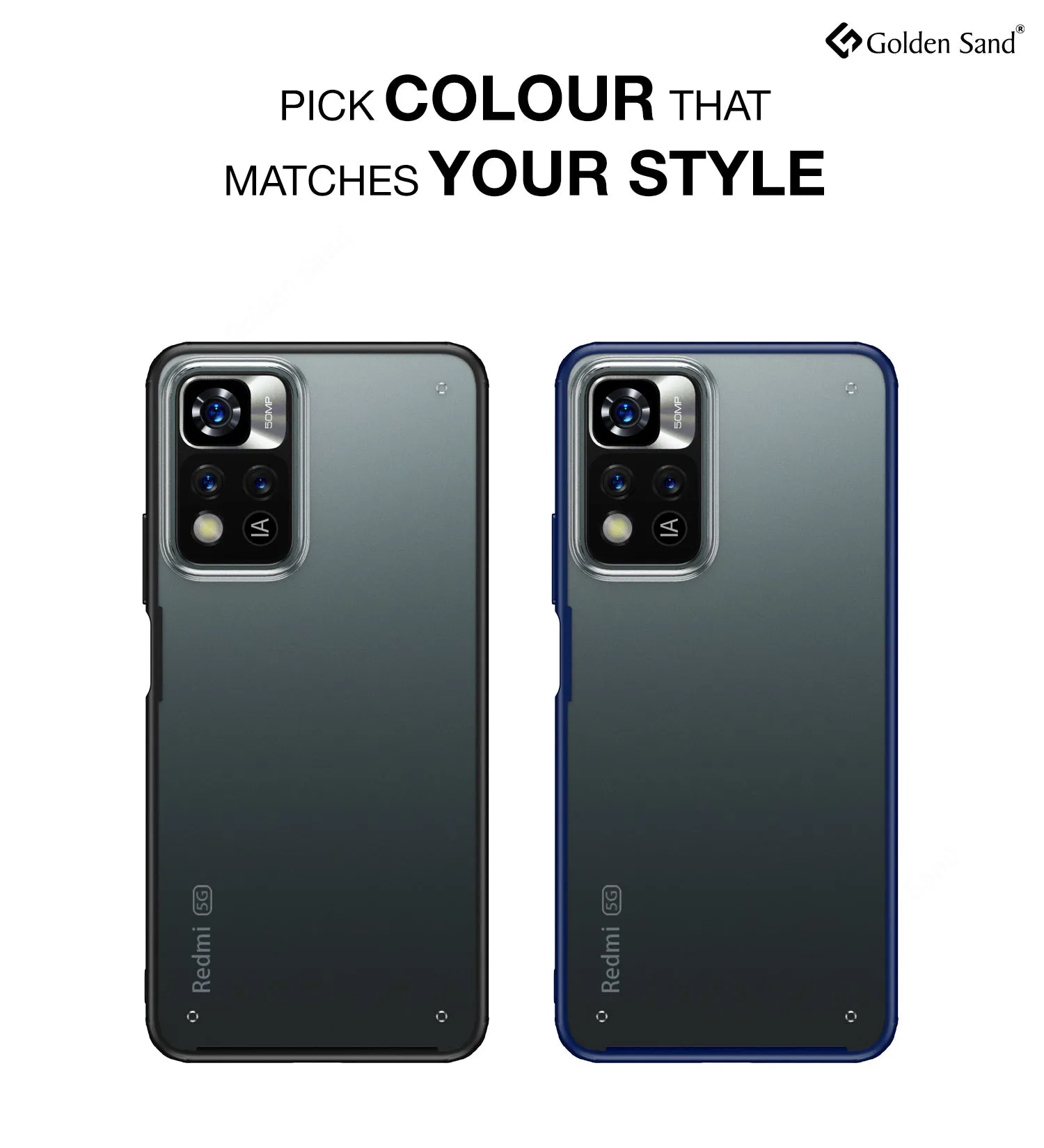 Rugged Frosted Semi Transparent PC Shock Proof Slim Back Cover for Xiaomi 11i, Xiaomi 11i HyperCharge 5G, 6.67 inch, Milkyway Blue