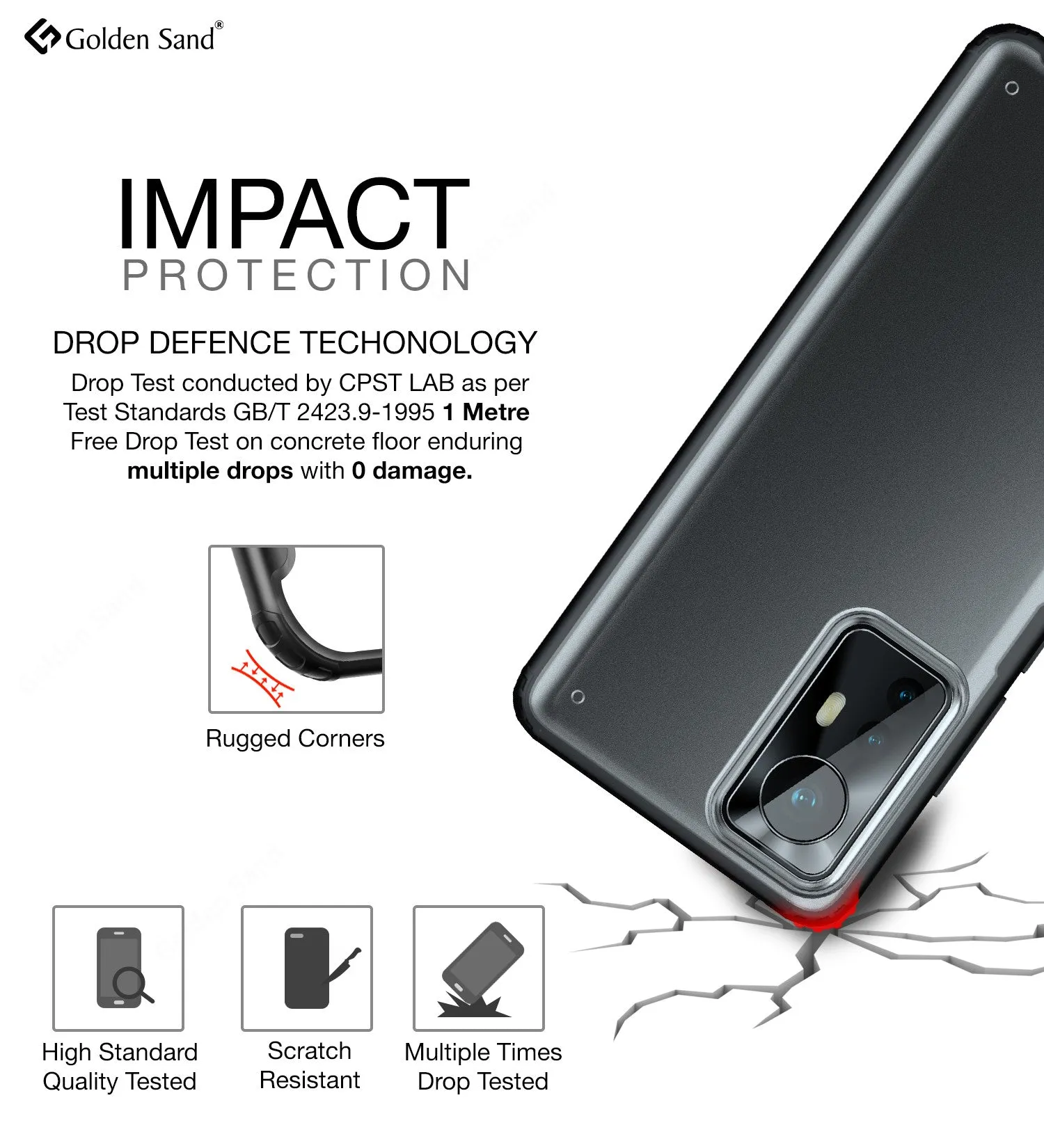 Rugged Frosted Semi Transparent PC Shock Proof Slim Back Cover for Xiaomi 12 Pro 5G, 6.73 inch, Black
