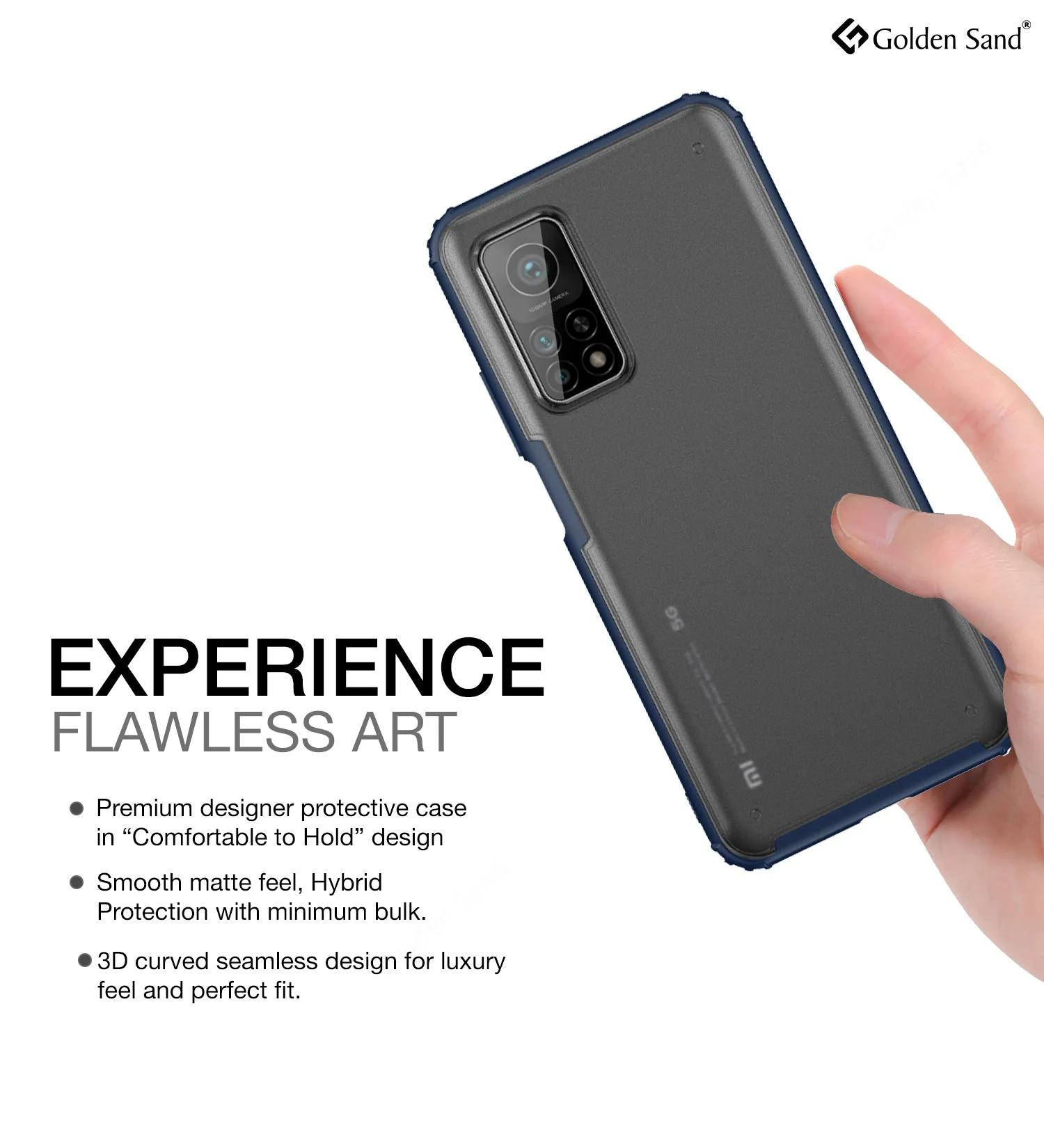 Rugged Frosted Semi Transparent PC Shock Proof Slim Back Cover for Xiaomi Mi 10T Pro, Mi10T, Blue