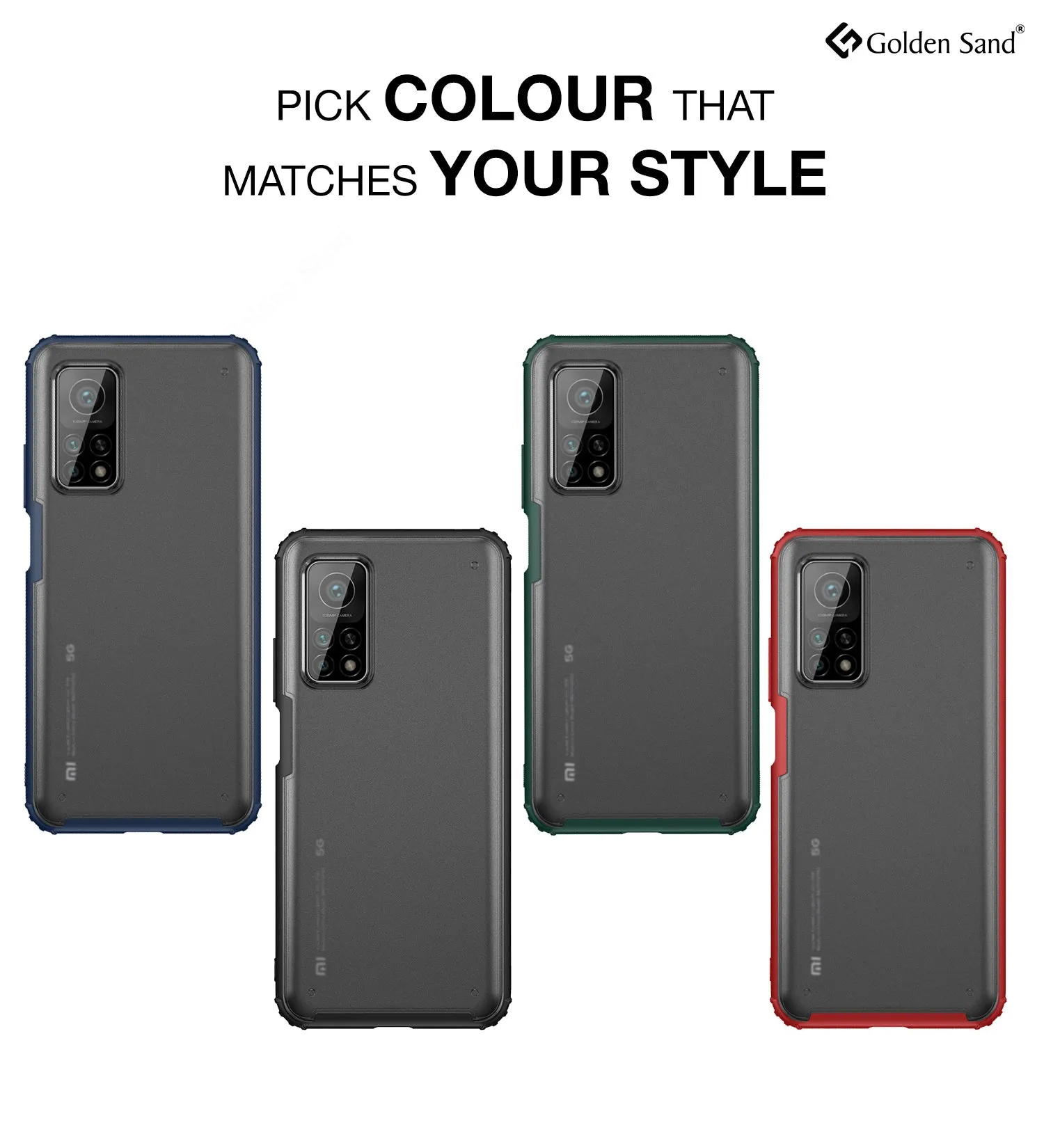 Rugged Frosted Semi Transparent PC Shock Proof Slim Back Cover for Xiaomi Mi 10T Pro, Mi10T, Blue