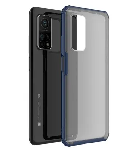 Rugged Frosted Semi Transparent PC Shock Proof Slim Back Cover for Xiaomi Mi 10T Pro, Mi10T, Blue