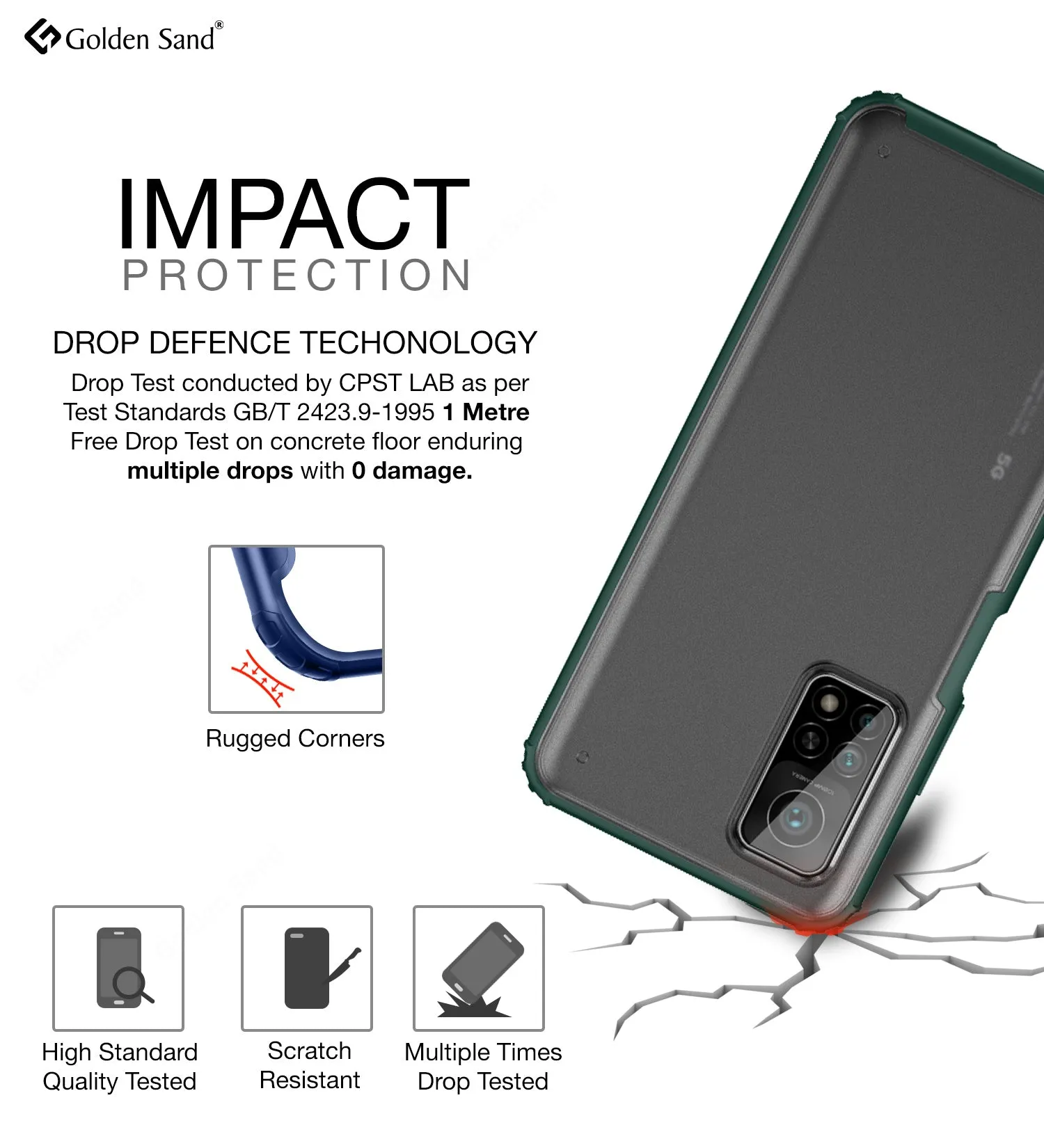 Rugged Frosted Semi Transparent PC Shock Proof Slim Back Cover for Xiaomi Mi 10T Pro, Mi10T, Blue