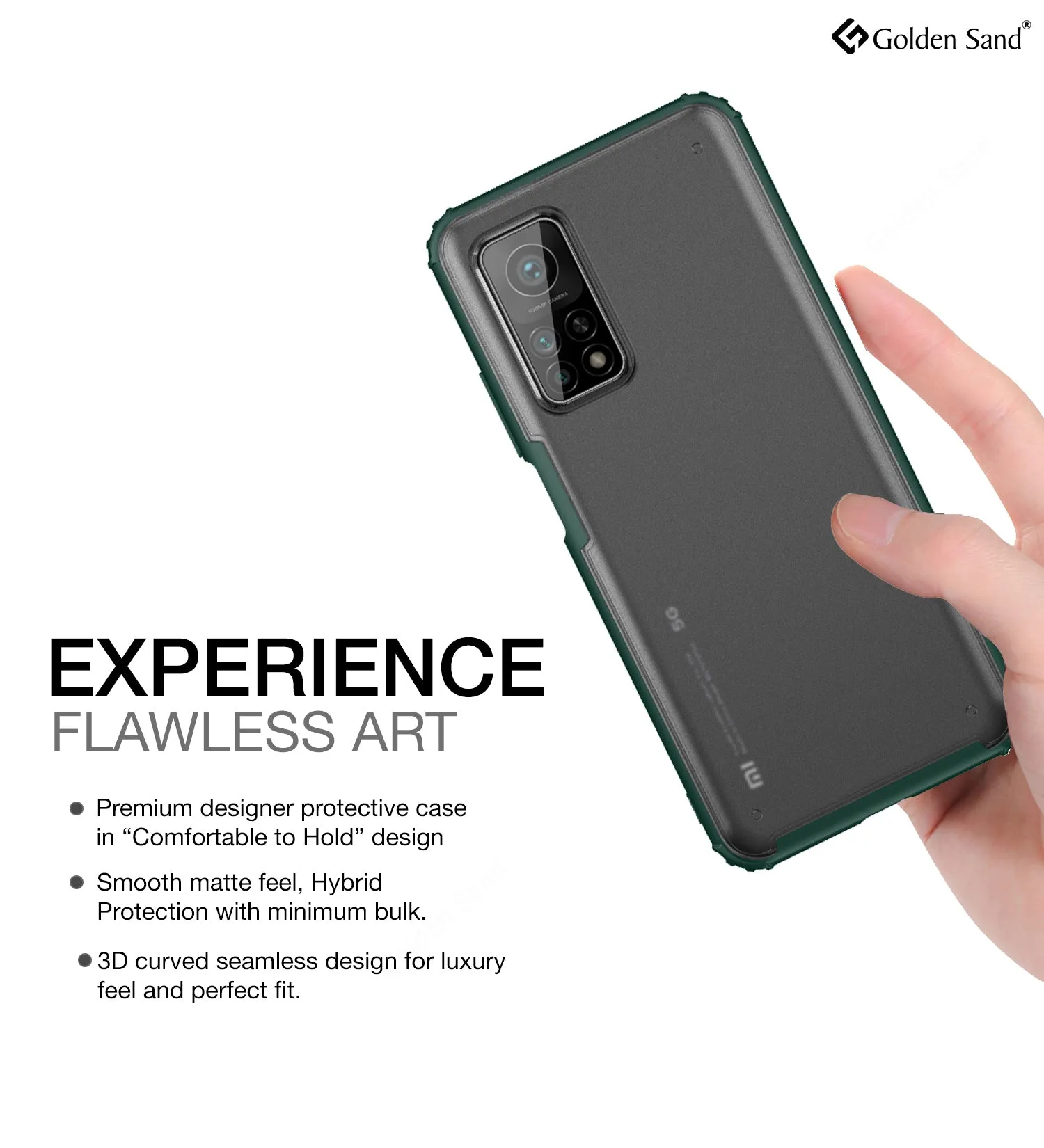 Rugged Frosted Semi Transparent PC Shock Proof Slim Back Cover for Xiaomi Mi 10T Pro, Mi10T, Green