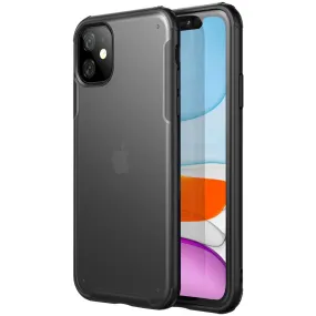 Rugged Frosted Series Hybrid Translucent Back Cover for Apple iPhone 11 6.1 inch, Black