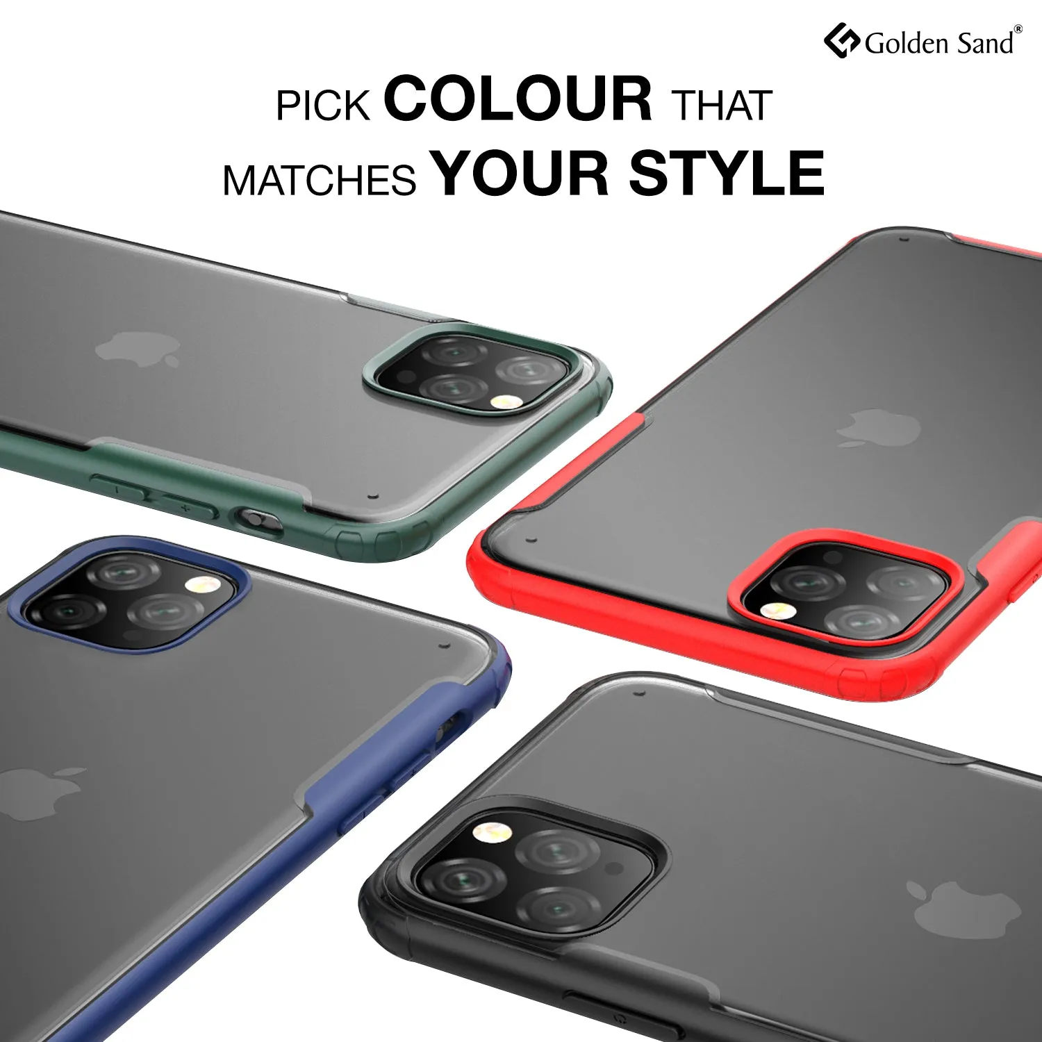Rugged Frosted Series Hybrid Translucent Back Cover for Apple iPhone 11 Pro 5.8 inch, Blue