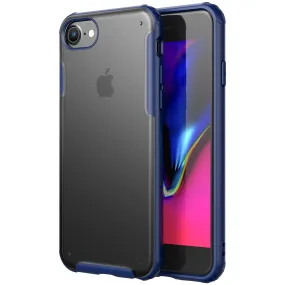 Rugged Frosted Series Hybrid Translucent Back Cover for Apple iPhone 6, 6s, 7, 8, SE 2020 4.7 inch, Blue