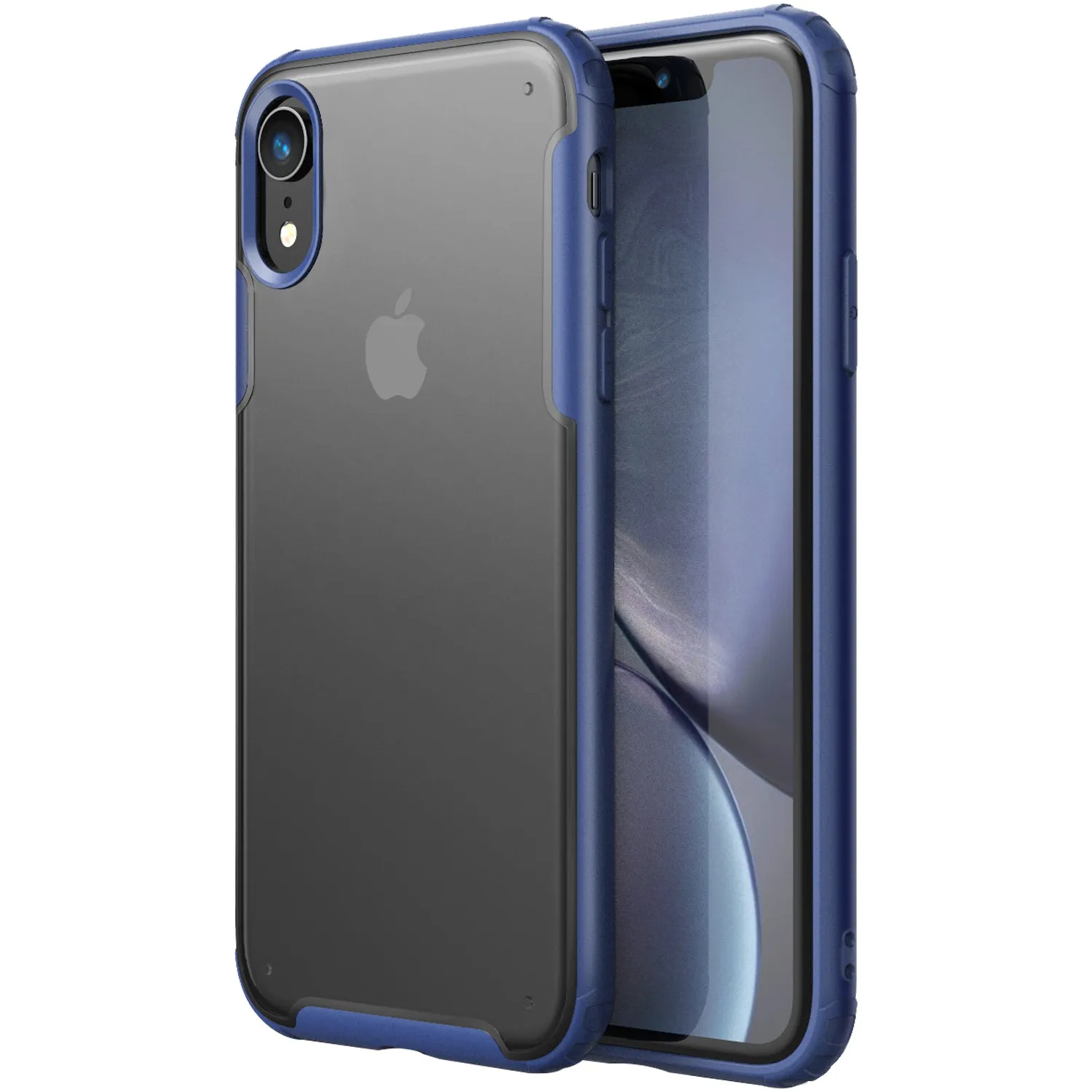 Rugged Frosted Series Hybrid Translucent Back Cover for Apple iPhone XR 6.1 inch, Blue