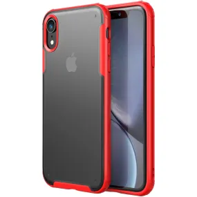Rugged Frosted Series Hybrid Translucent Back Cover for Apple iPhone XR 6.1 inch, Red