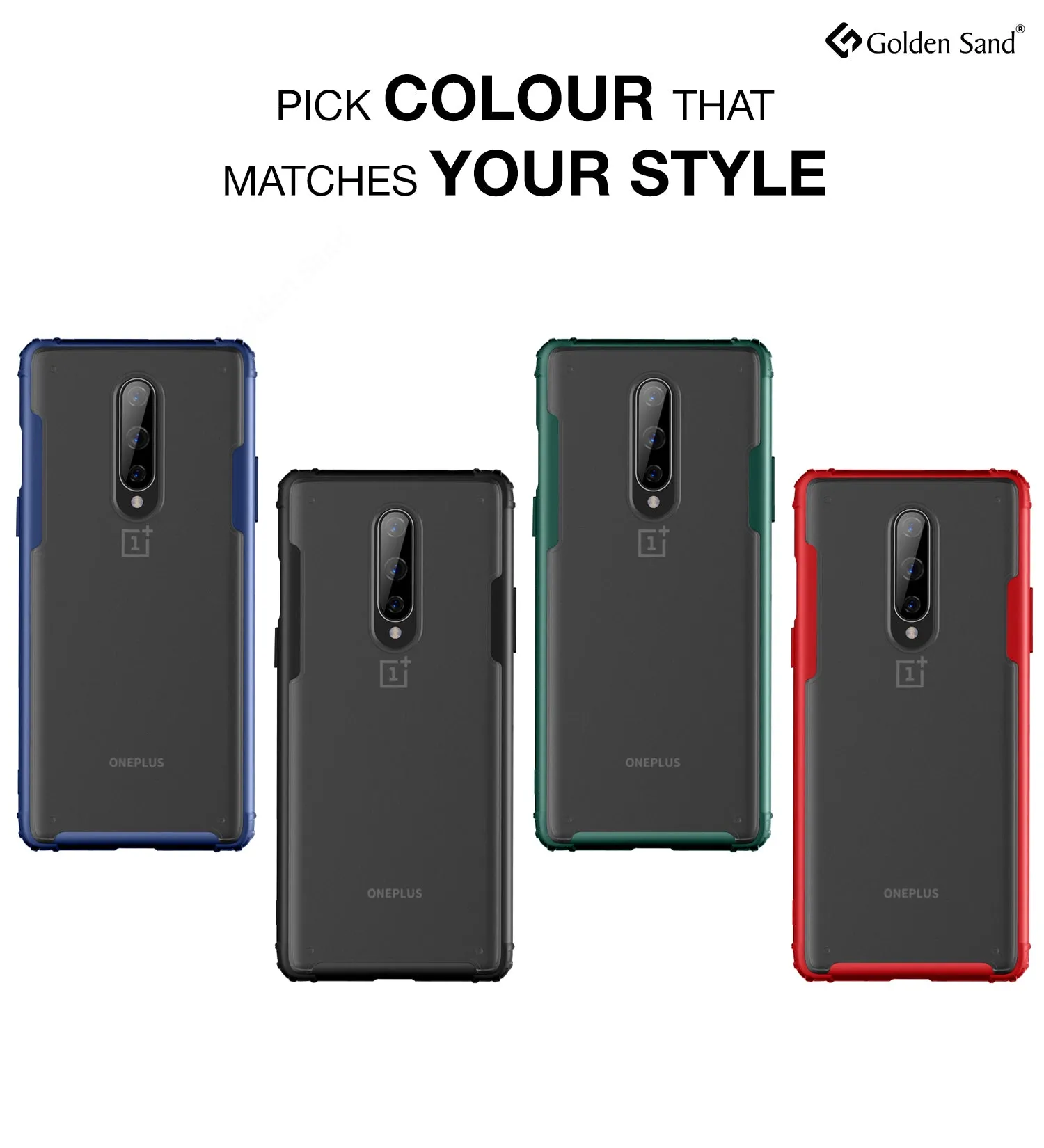 Rugged Frosted Series Hybrid Translucent Back Cover for One Plus 8 6.55 inch, Black