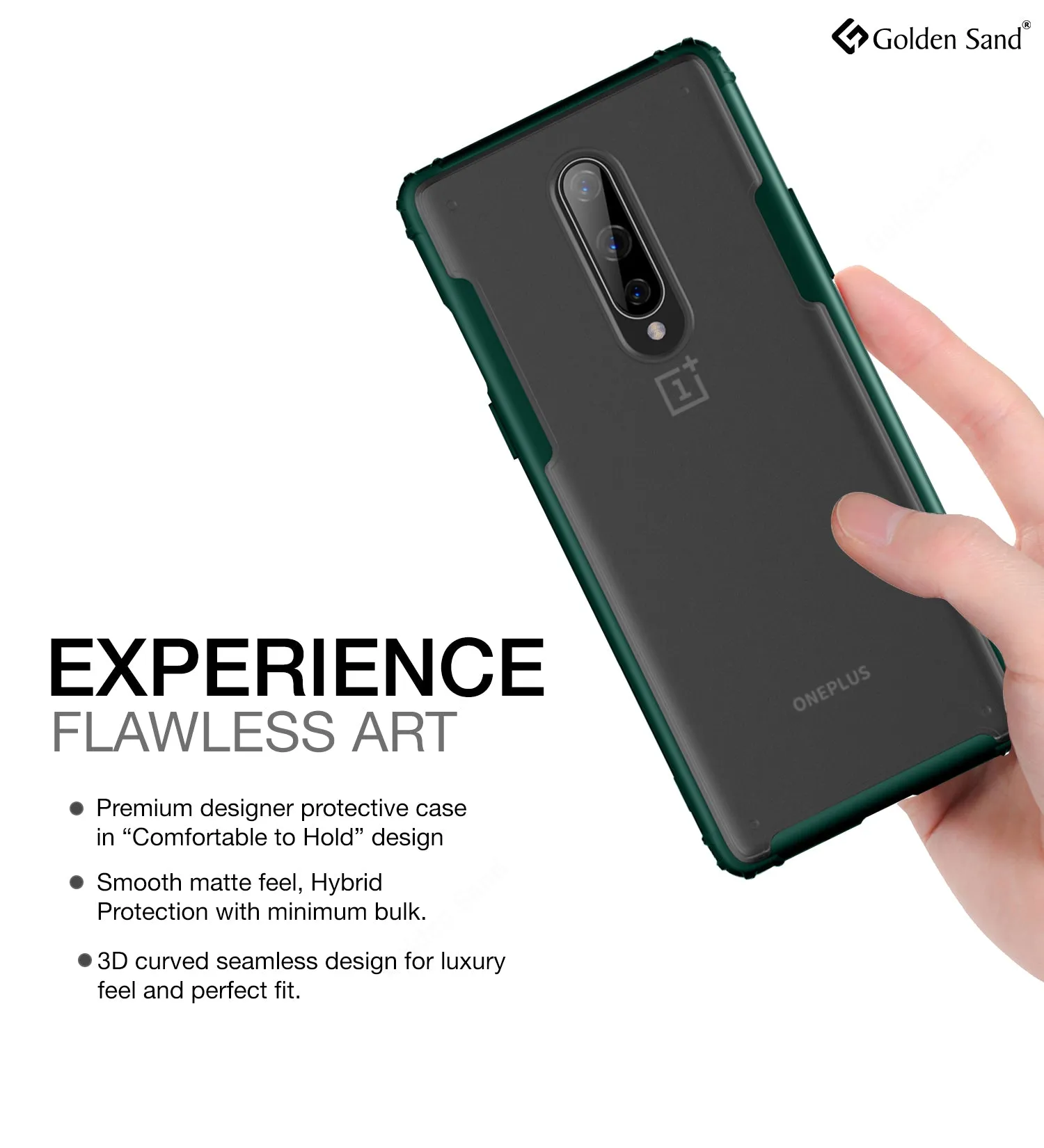 Rugged Frosted Series Hybrid Translucent Back Cover for One Plus 8 6.55 inch, Green