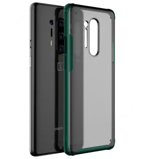 Rugged Frosted Series Hybrid Translucent Back Cover for One Plus 8 Pro 6.78 inch, Green