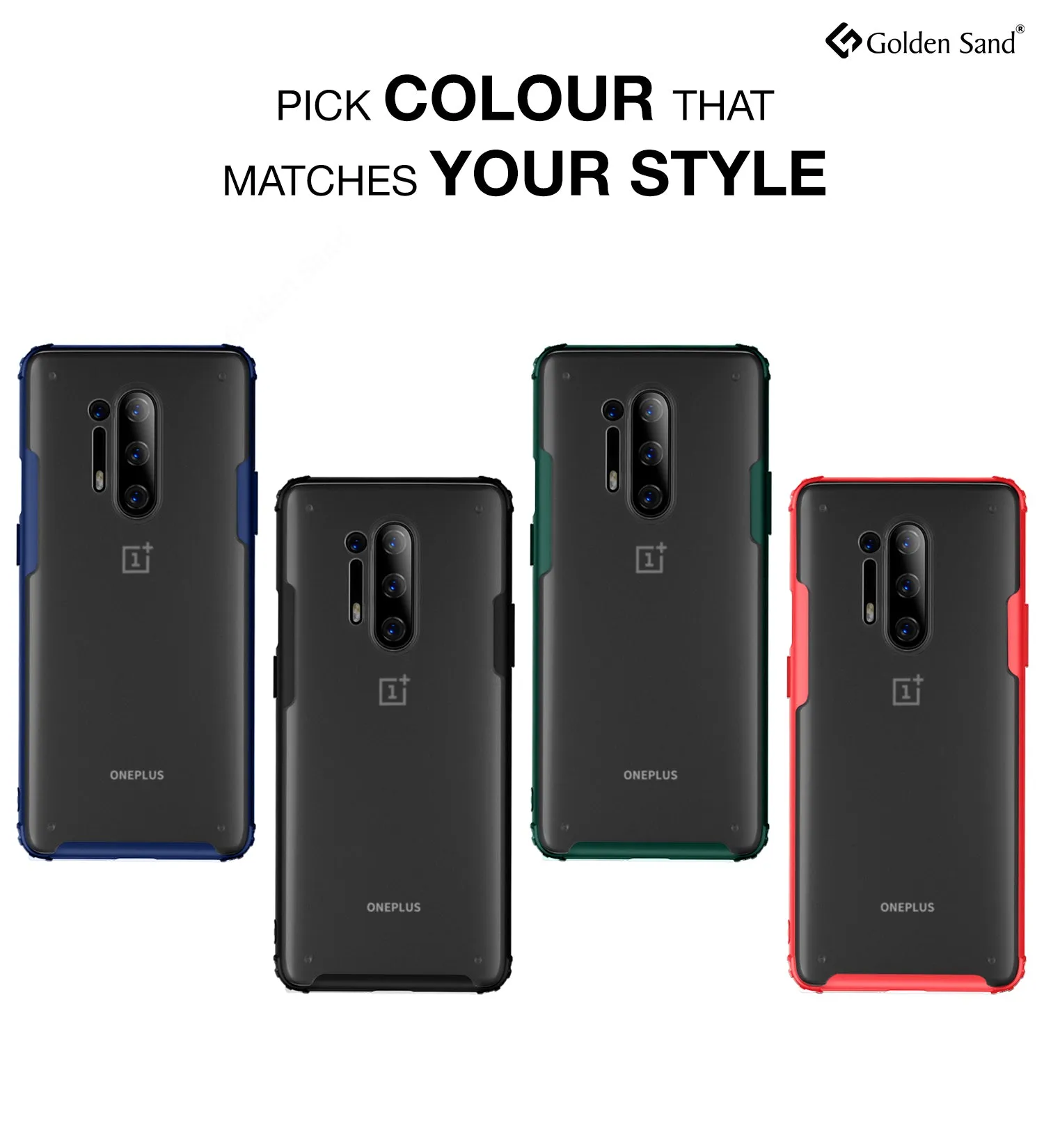 Rugged Frosted Series Hybrid Translucent Back Cover for One Plus 8 Pro 6.78 inch, Green