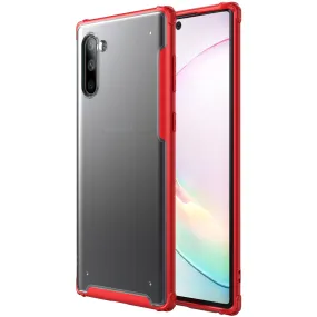 Rugged Frosted Series Hybrid Translucent Back Cover for Samsung Galaxy Note 10 6.7 inch, Red