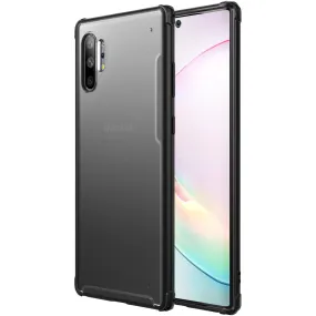 Rugged Frosted Series Hybrid Translucent Back Cover for Samsung Galaxy Note 10 Plus 6.8 inch, Black