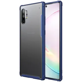 Rugged Frosted Series Hybrid Translucent Back Cover for Samsung Galaxy Note 10 Plus 6.8 inch, Blue