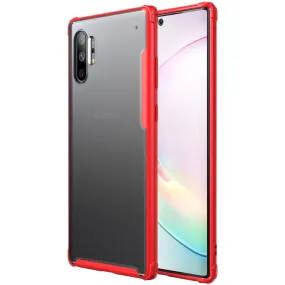 Rugged Frosted Series Hybrid Translucent Back Cover for Samsung Galaxy Note 10 Plus 6.8 inch, Red