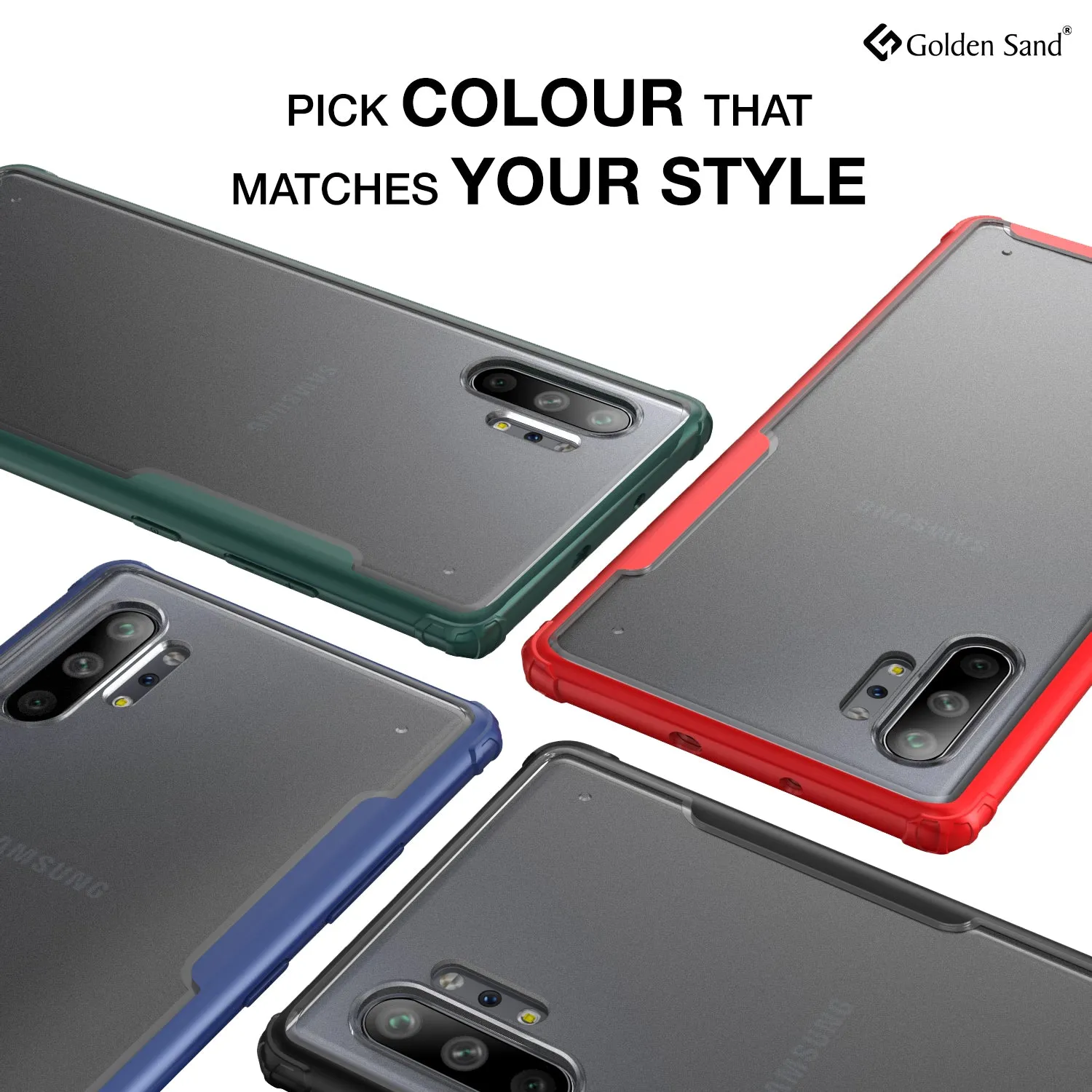 Rugged Frosted Series Hybrid Translucent Back Cover for Samsung Galaxy Note 10 Plus 6.8 inch, Red