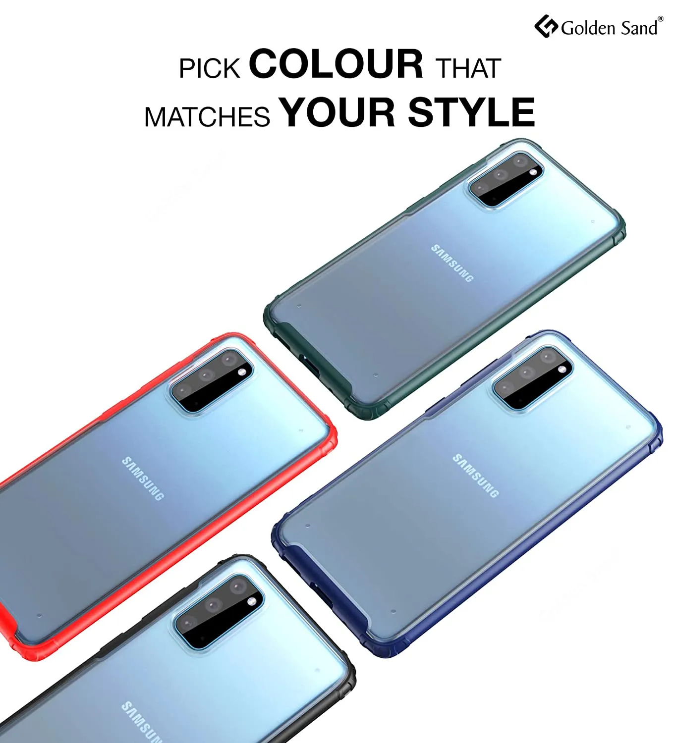 Rugged Frosted Series Hybrid Translucent Back Cover for Samsung Galaxy S20 6.2 inch, Green