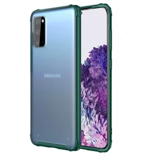 Rugged Frosted Series Hybrid Translucent Back Cover for Samsung Galaxy S20 6.2 inch, Green