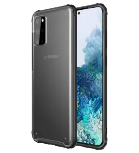 Rugged Frosted Series Hybrid Translucent Back Cover for Samsung Galaxy S20 Plus 6.7 inch, Black