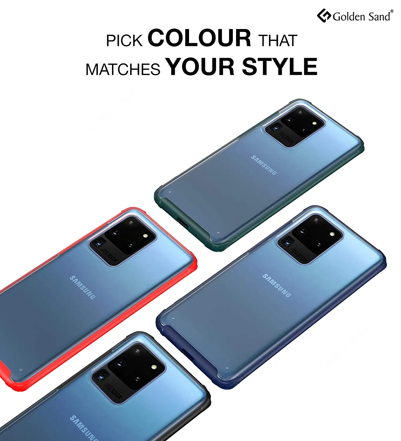 Rugged Frosted Series Hybrid Translucent Back Cover for Samsung Galaxy S20 Ultra 6.9 inch, Blue