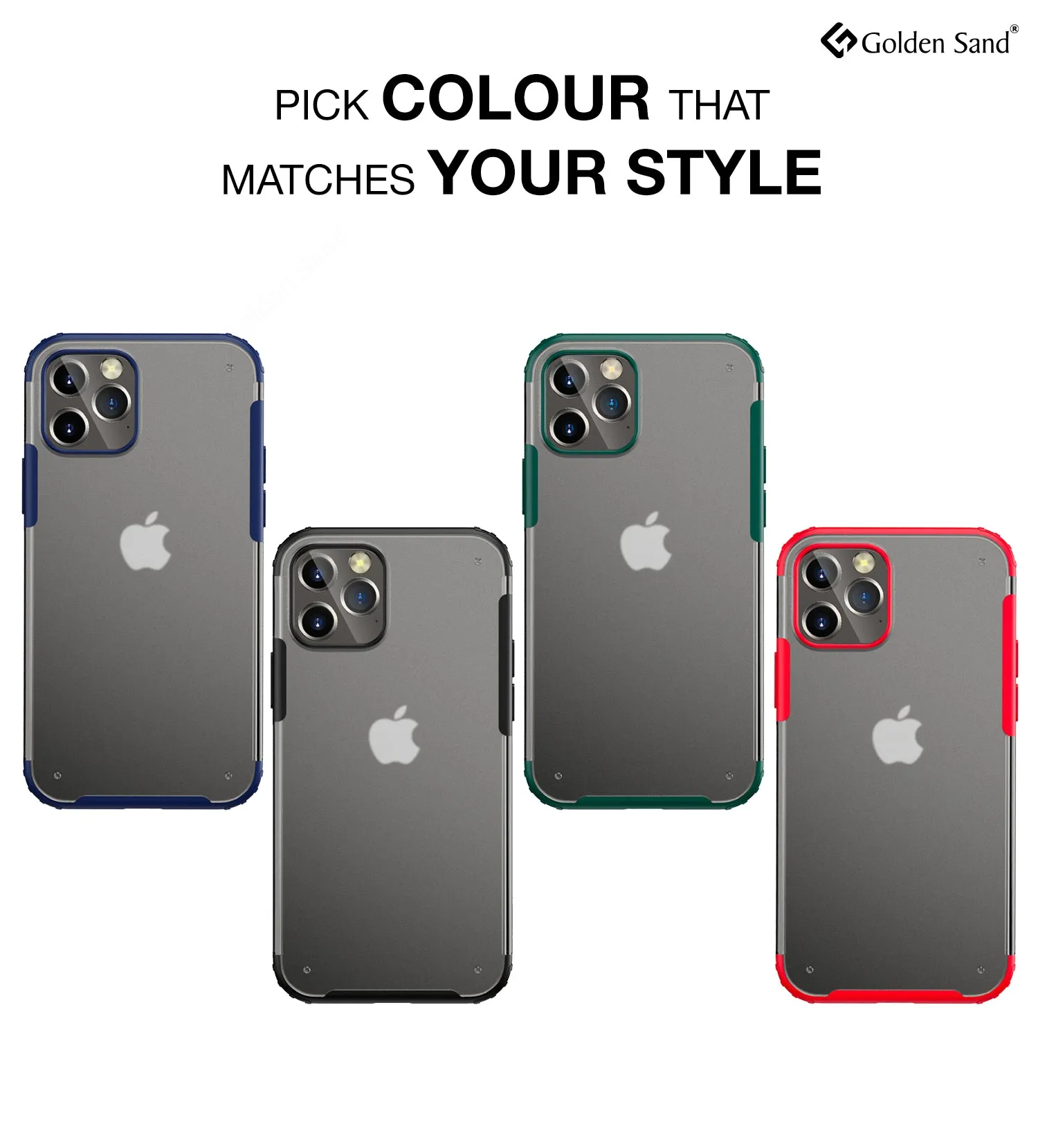 Rugged Frosted Series Semi Transparent PC Shock Proof Slim Back Cover for Apple iPhone 12 Pro Max, Red