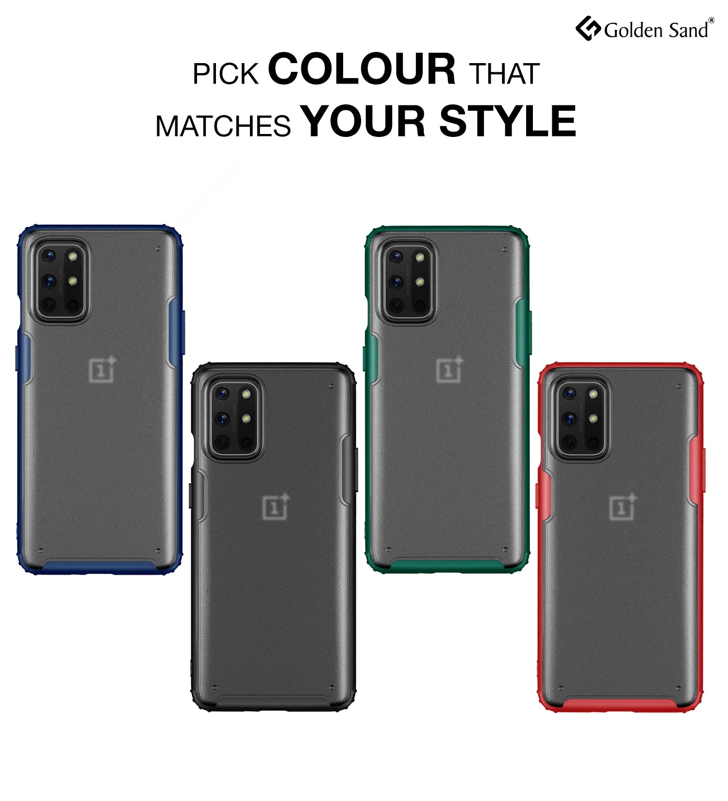 Rugged Frosted Series Semi Transparent PC Shock Proof Slim Back Cover for OnePlus 8T, One Plus 9R, Red