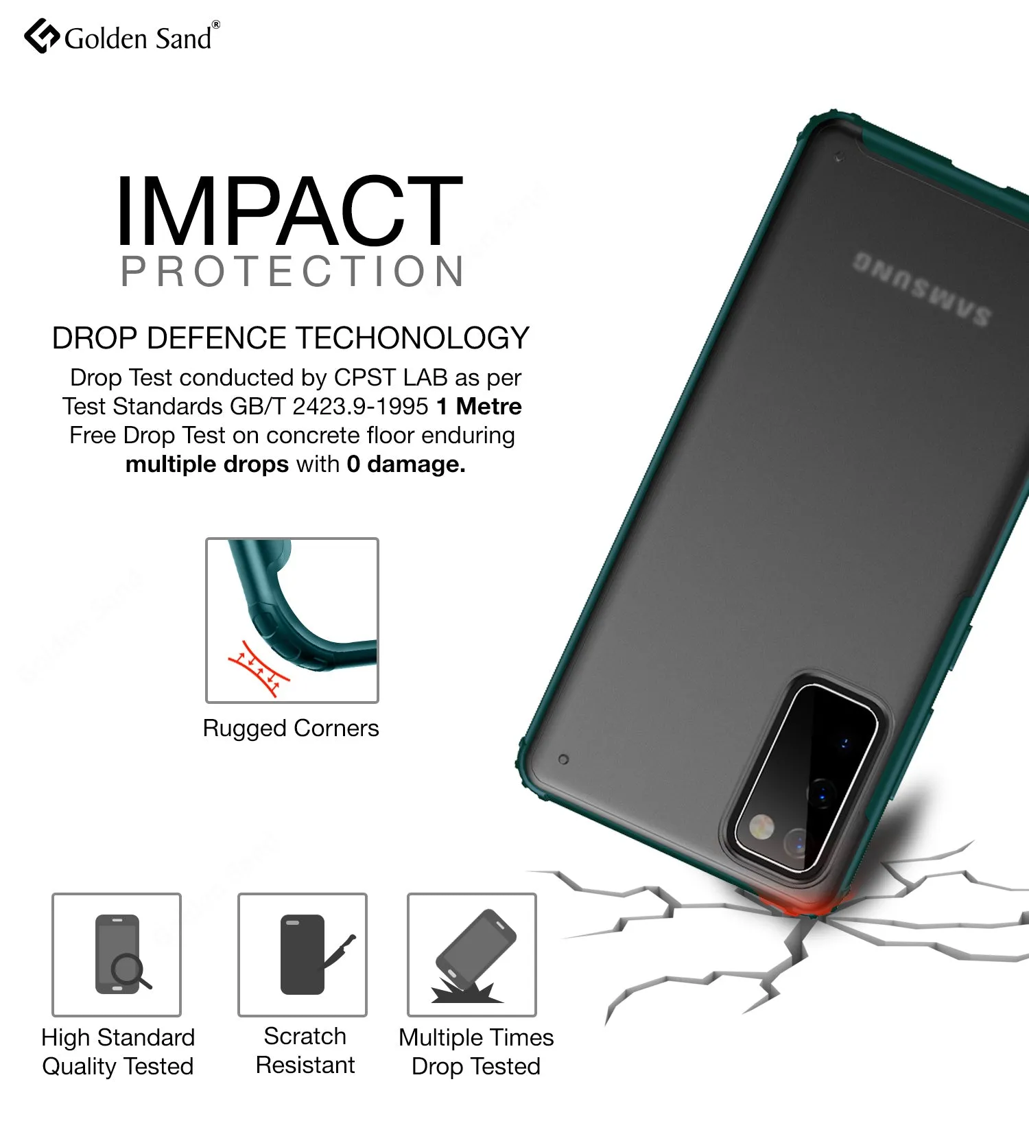 Rugged Frosted Series Semi Transparent PC Shock Proof Slim Back Cover for Samsung Galaxy S20 FE, Samsung Galaxy S20 FE 5G, Green