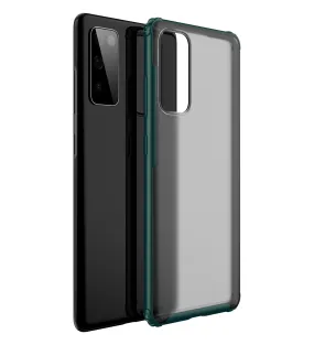 Rugged Frosted Series Semi Transparent PC Shock Proof Slim Back Cover for Samsung Galaxy S20 FE, Samsung Galaxy S20 FE 5G, Green