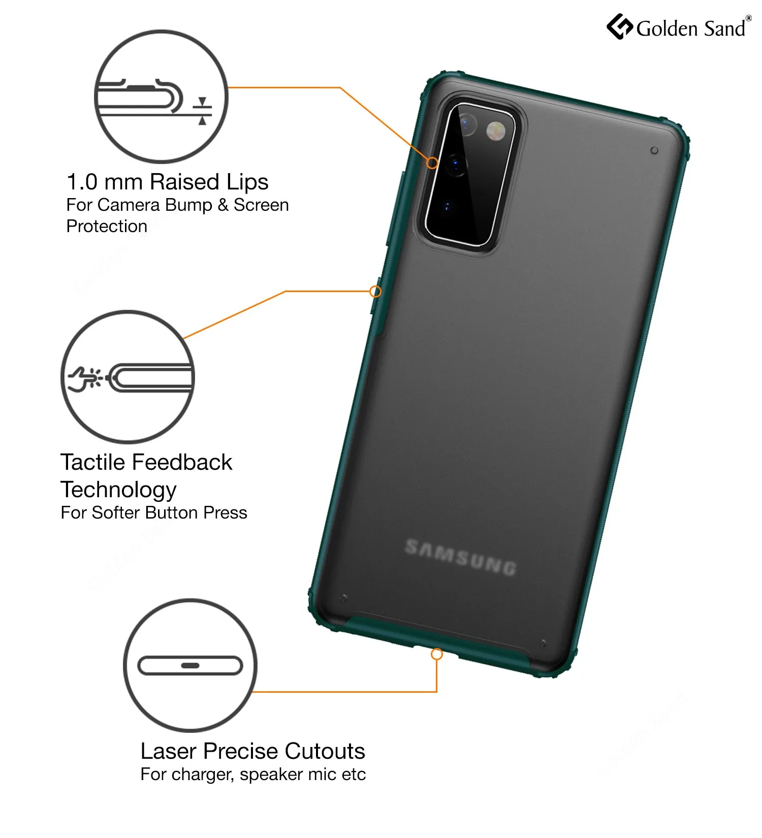 Rugged Frosted Series Semi Transparent PC Shock Proof Slim Back Cover for Samsung Galaxy S20 FE, Samsung Galaxy S20 FE 5G, Green