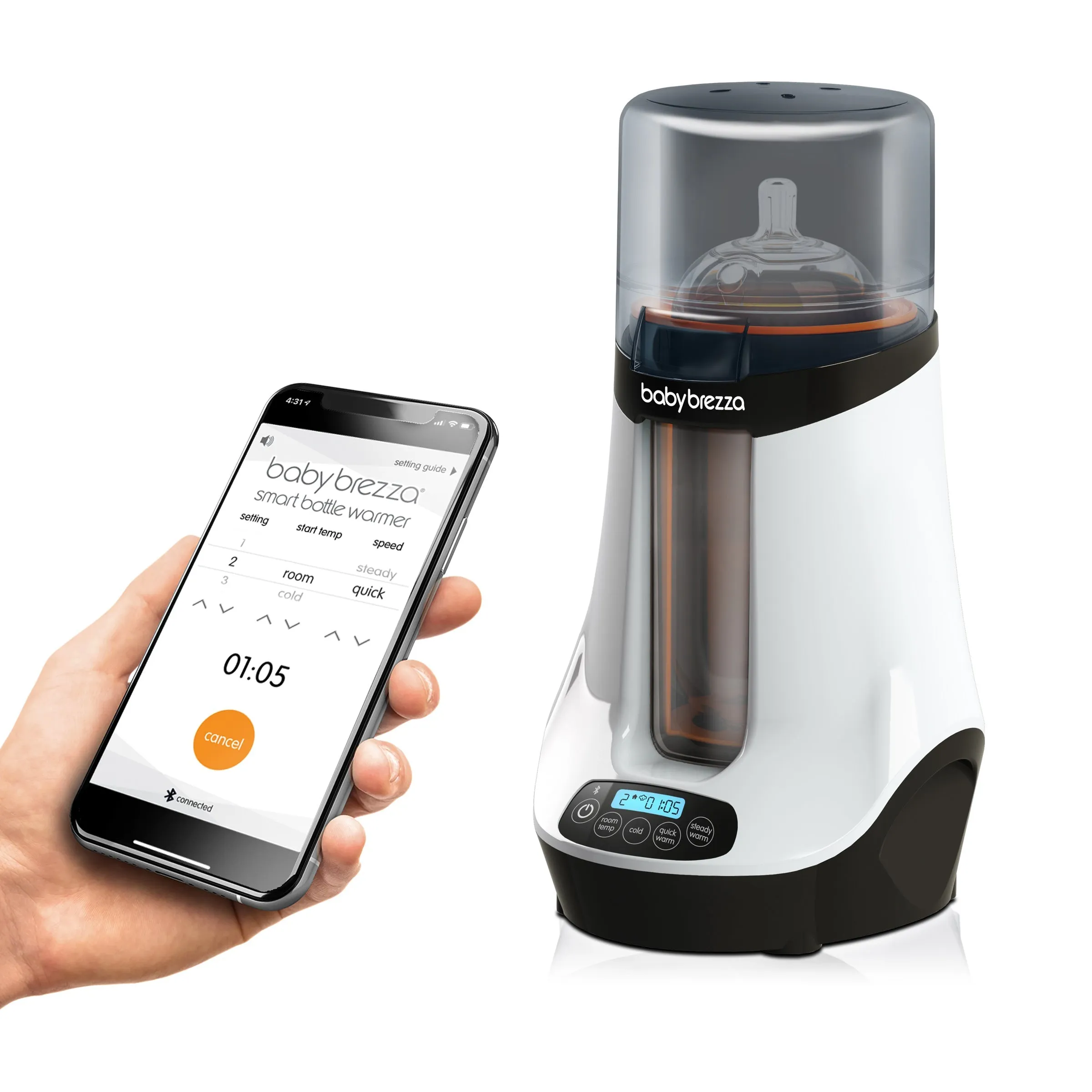 Safe   Smart Universal Baby Bottle Warmer with Bluetooth