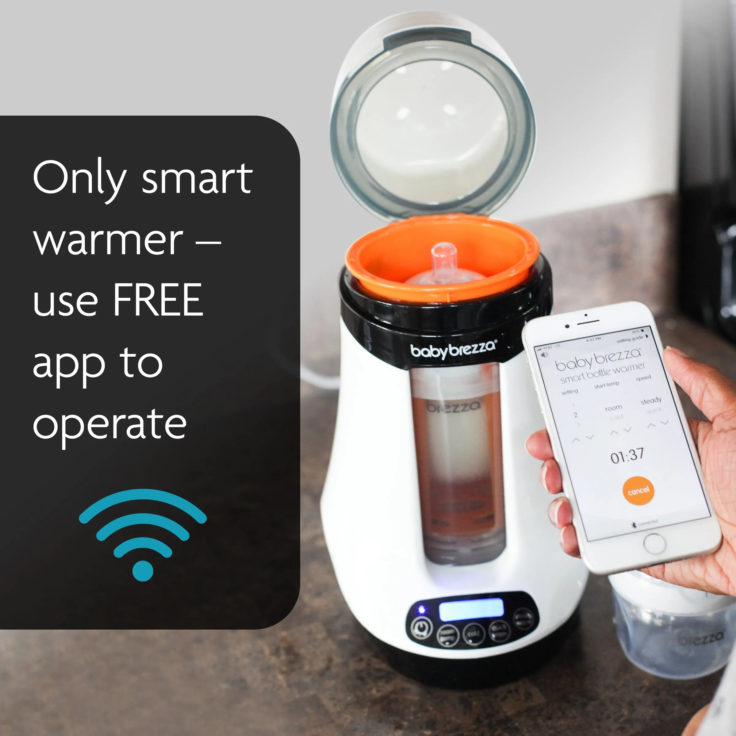 Safe   Smart Universal Baby Bottle Warmer with Bluetooth