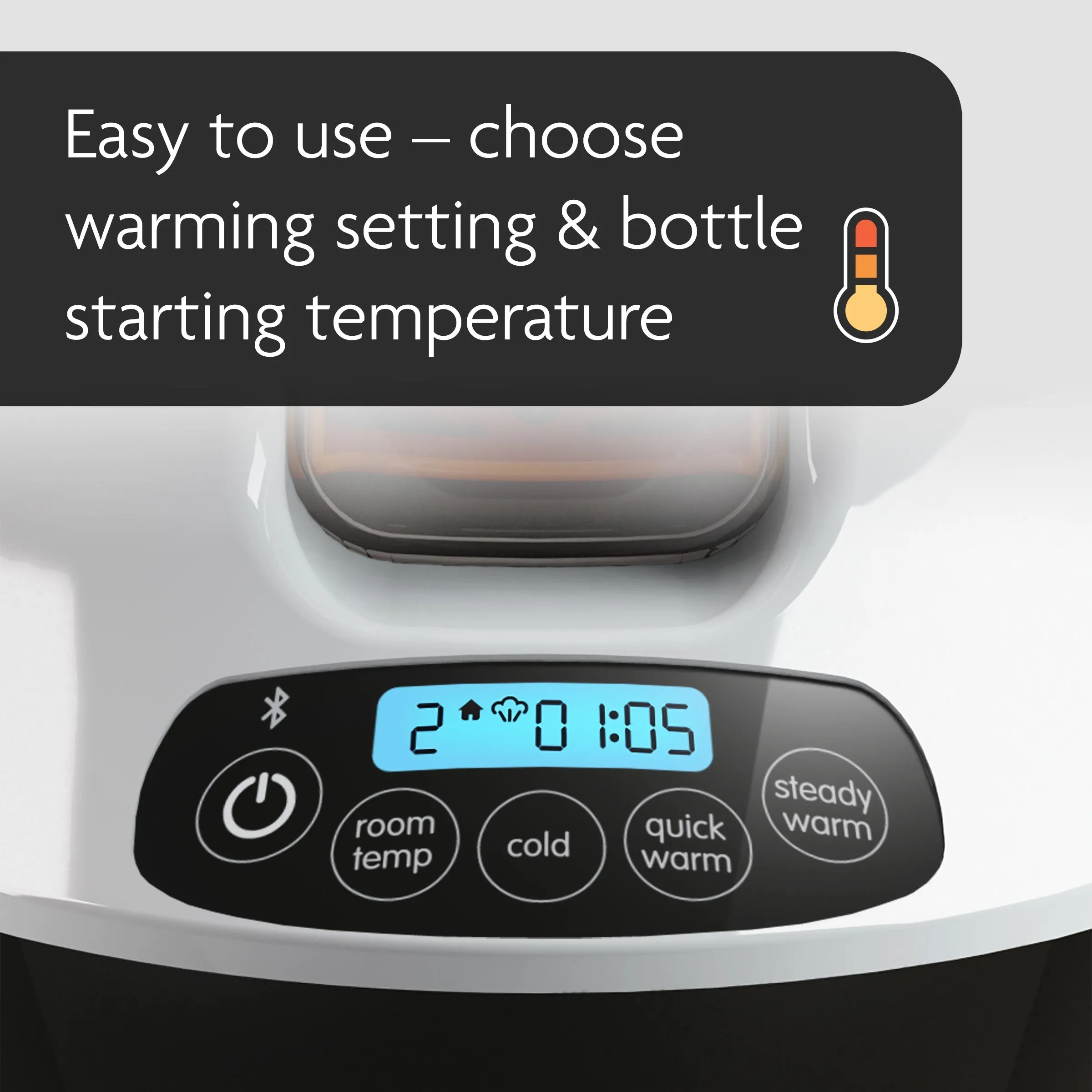 Safe   Smart Universal Baby Bottle Warmer with Bluetooth