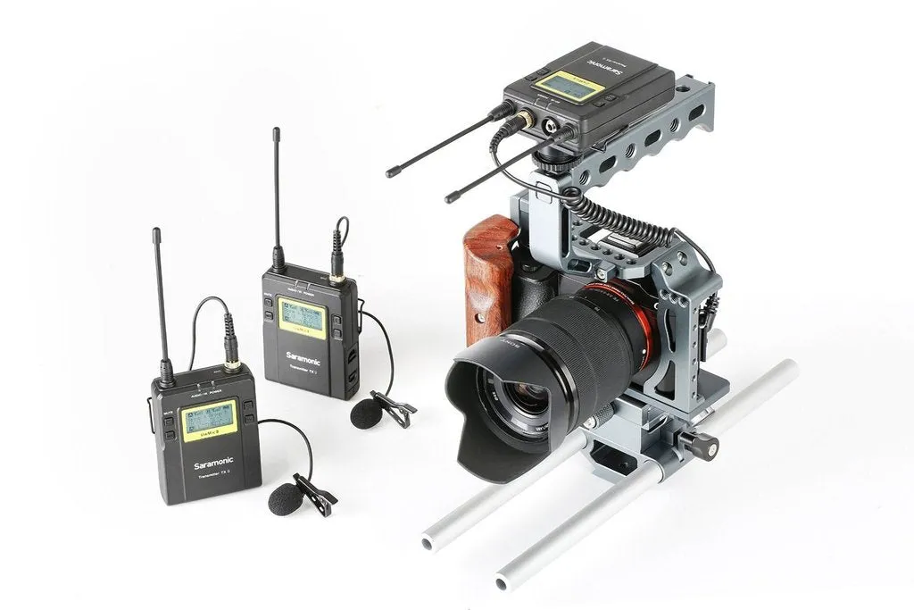 Saramonic UwMic9 RX9 TX9 TX9 2-Person Wireless Lavalier Microphone System with Portable Dual-Channel Camera-Mountable Receiver