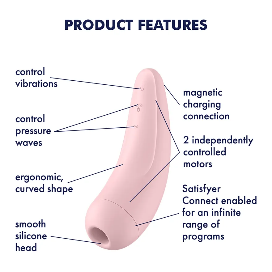 Satisfyer Curvy 2  2-N-1 Rechargeable Silicone Clitoral Stimulator with Air Pulse Technology