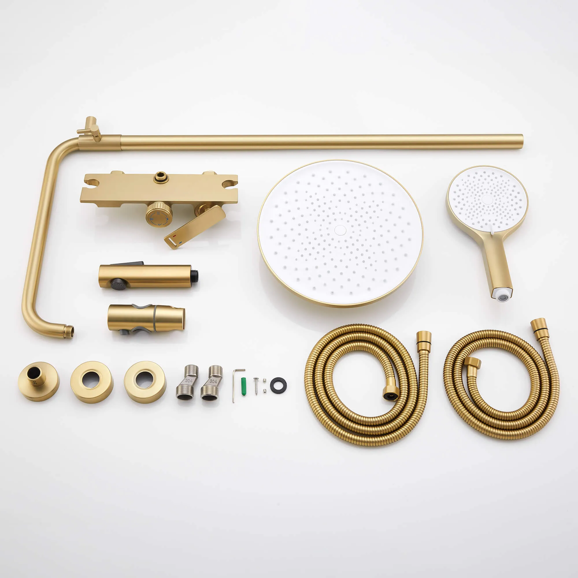 Shower System 4-Function Exposed Shower Faucet Set with Bidet Sprayer and Tub Spout JK0103