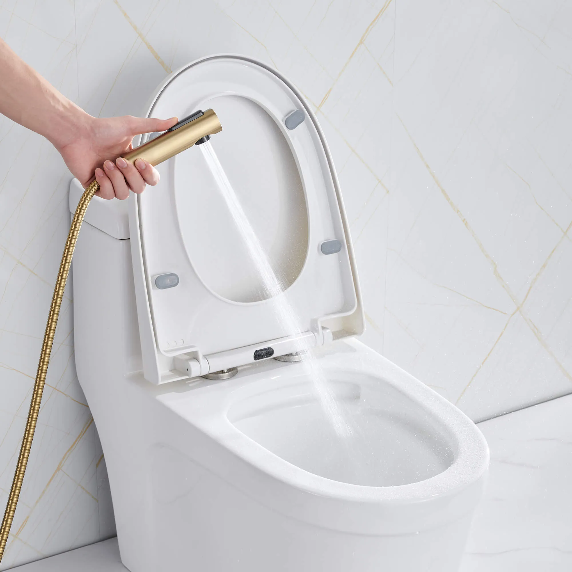 Shower System 4-Function Exposed Shower Faucet Set with Bidet Sprayer and Tub Spout JK0103