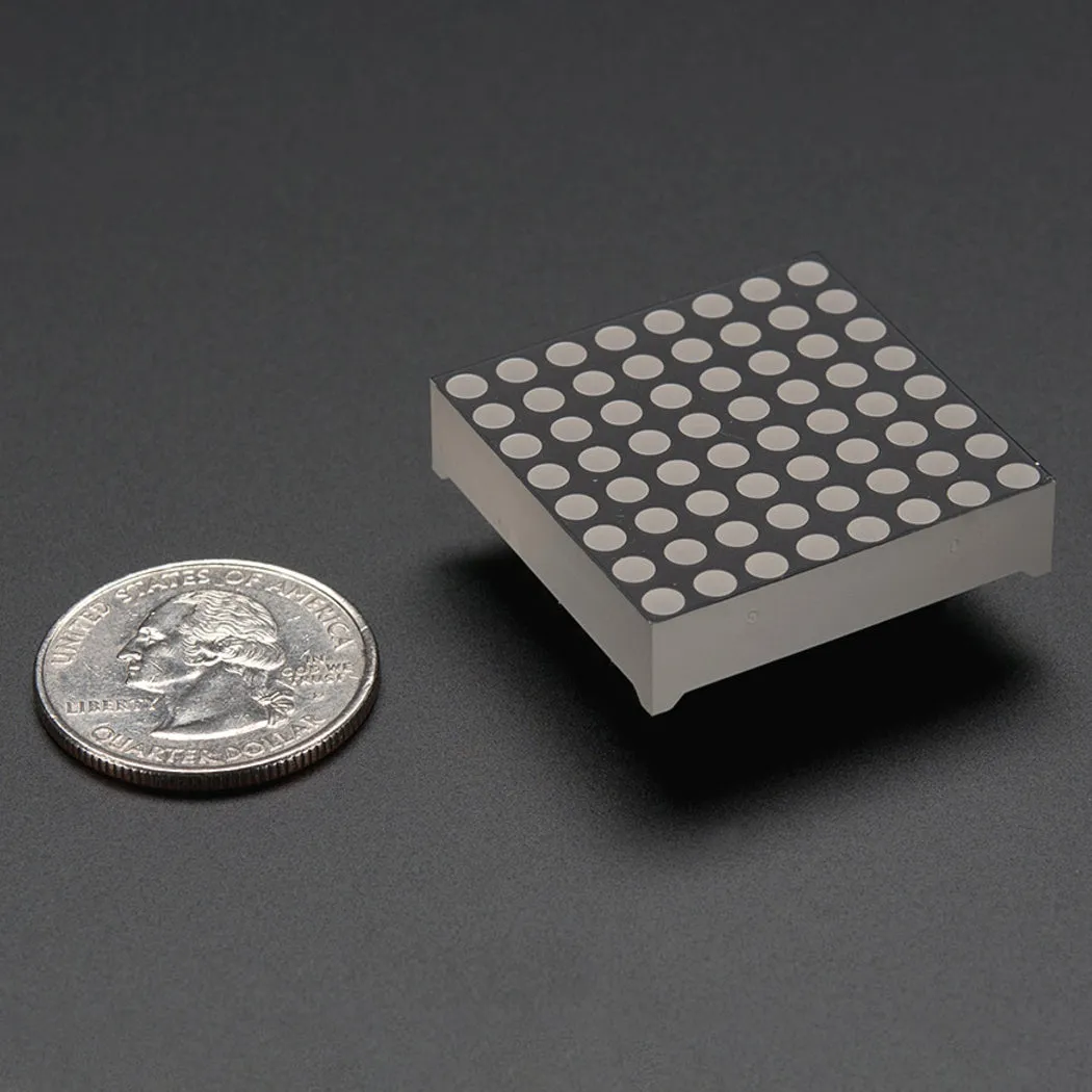 Small 1.2" 8x8 Ultra Bright Red LED Matrix - KWM-30881CVB