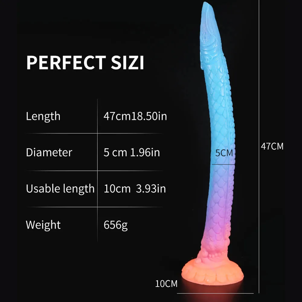 Tengon 18.5" Luminous Anus Dilator With Dragon and Octopus Texture - Laphwing