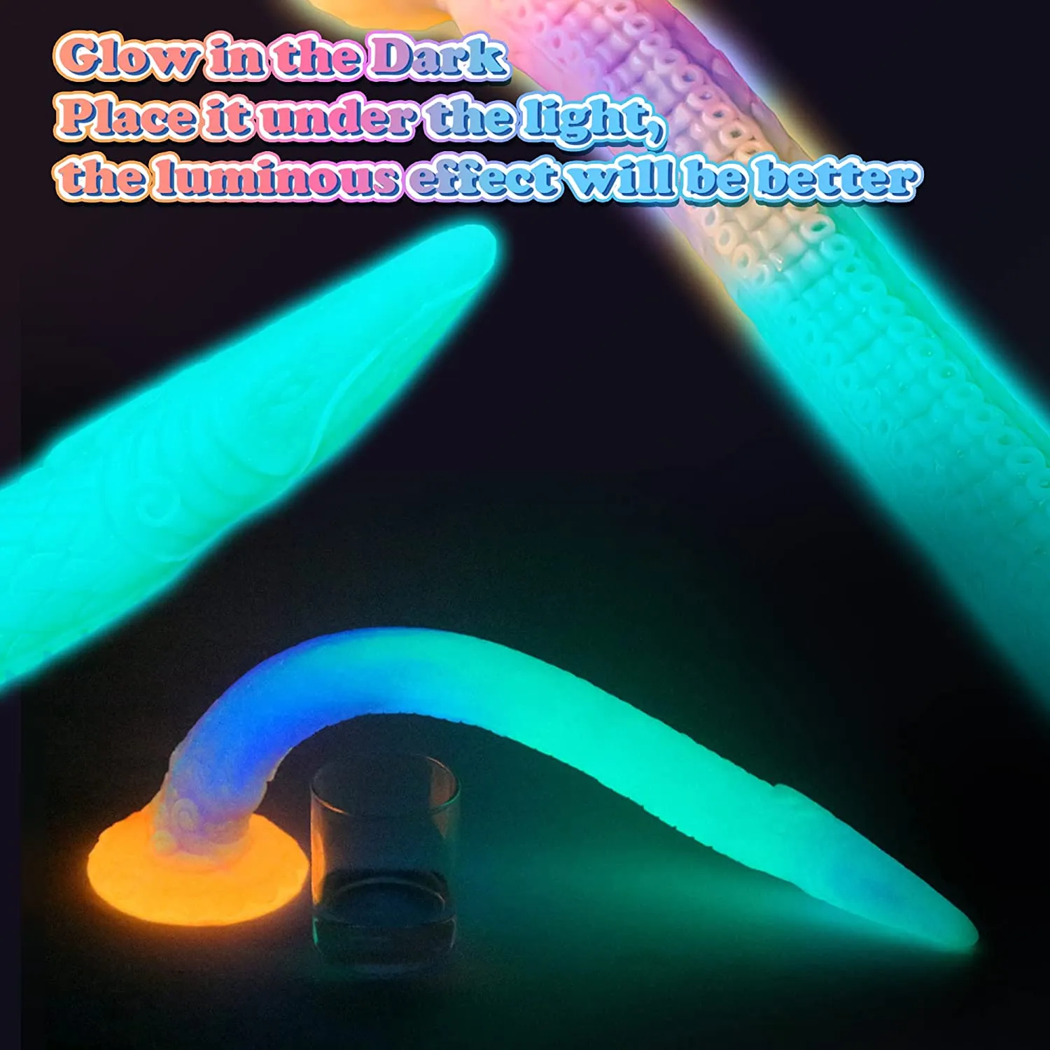 Tengon 18.5" Luminous Anus Dilator With Dragon and Octopus Texture - Laphwing