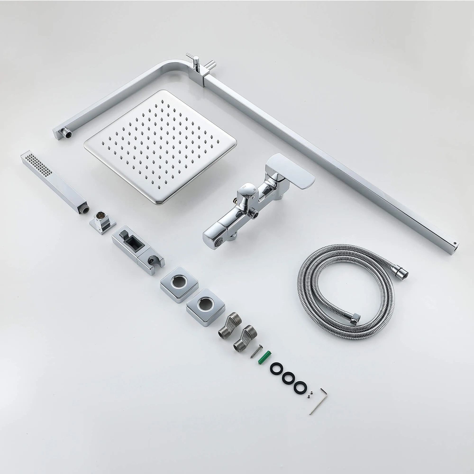 Tub and Faucet Complete Shower System with Rough-In Valve RB0881