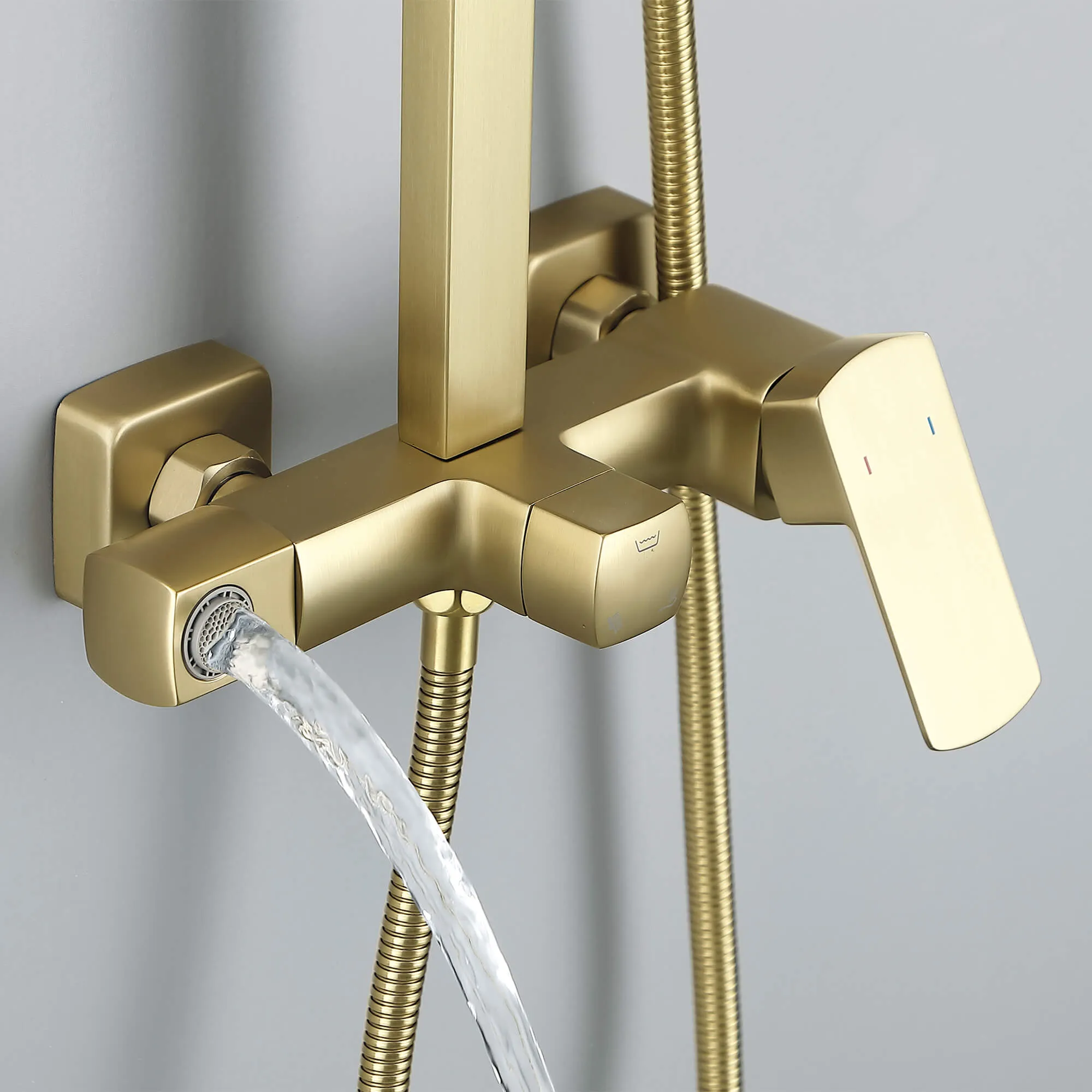Tub and Faucet Complete Shower System with Rough-In Valve RB0881