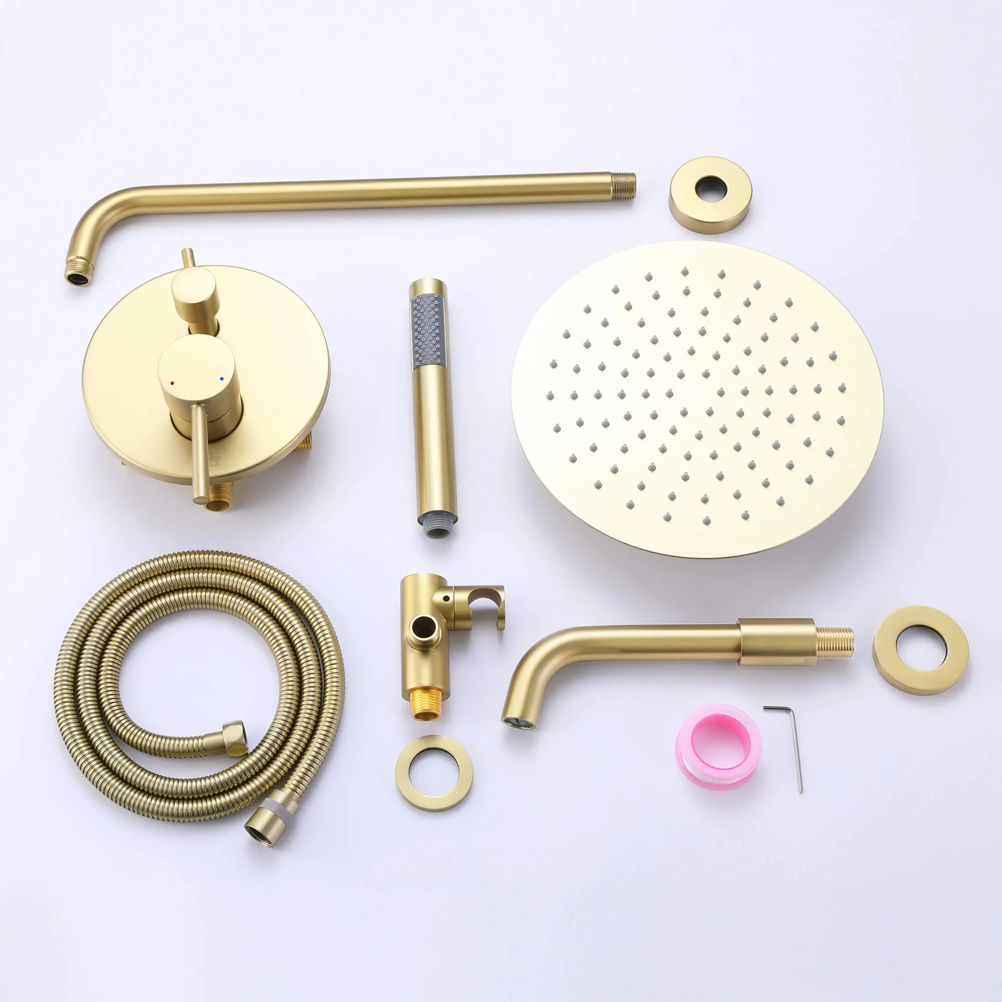 Tub Shower Faucet Set Complete Rain Shower System with Tub Spout