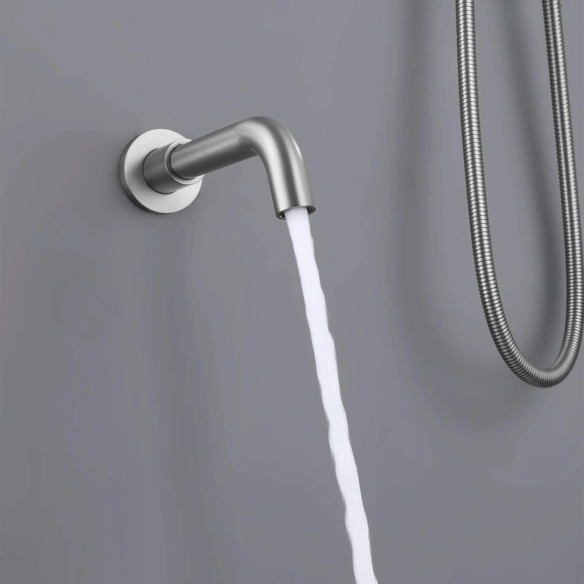 Tub Shower Faucet Set Complete Rain Shower System with Tub Spout