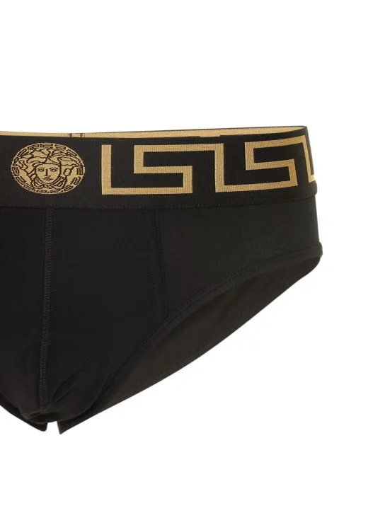 Versace   Pack of 2 Greca stretch cotton briefs 