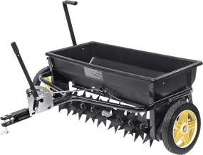 Vevor Broadcast Tow Behind Spreader 100 lbs Capacity with 10" Wheels Black New